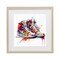 Stupell Industries Sneakers with Watercolor Drip Framed Print Under Glass, design by Creative Studio